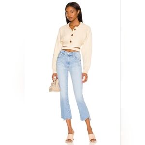 NWT MOTHER THE INSIDER CROP STEP FRAY JEANS IN LIMITED EDITION